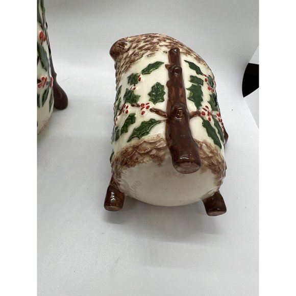 Christmas teapot Holly Lidded Teapot Creamer Sugar Bowl Set holiday Holland red - Picture 12 of 16